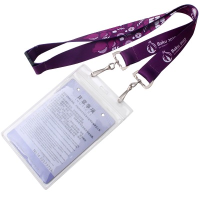 Fancy Customized Logo Lanyard With ID Badge Holders