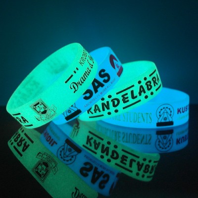 rubber bracelet silicone band Glow in the dark silicone wristband