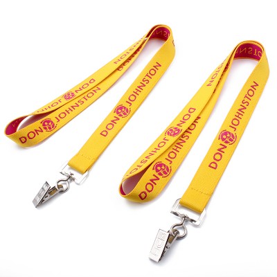 Logo Printed Customized Neck embroidered polyester lanyard