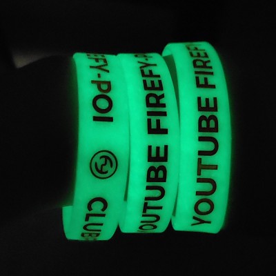 hot selling rubber wristband Glow in the dark silicone bracelet